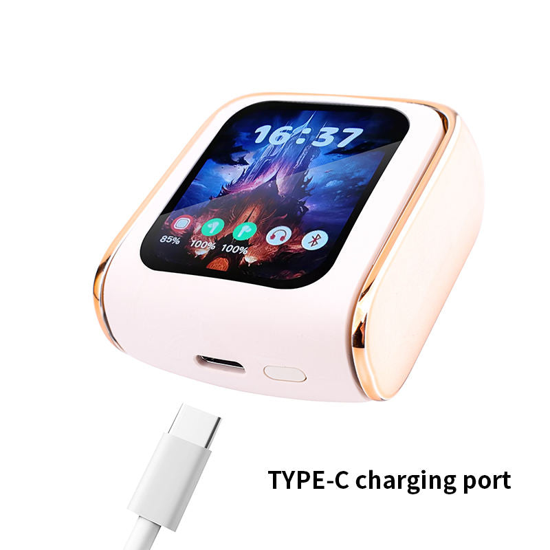 Bluetooth V5.3 TWS Earbuds with LCD Touchscreen
