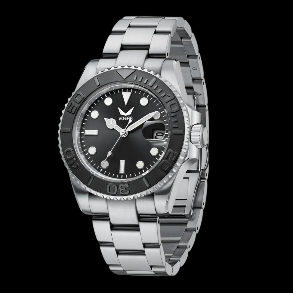 Quartz Calendar Watch, 316L Stainless Steel Watch