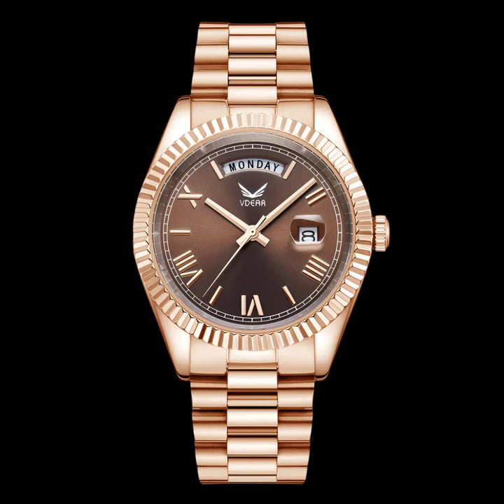 Calendar Quartz watch, Roma Number Dial Men Wristwatch