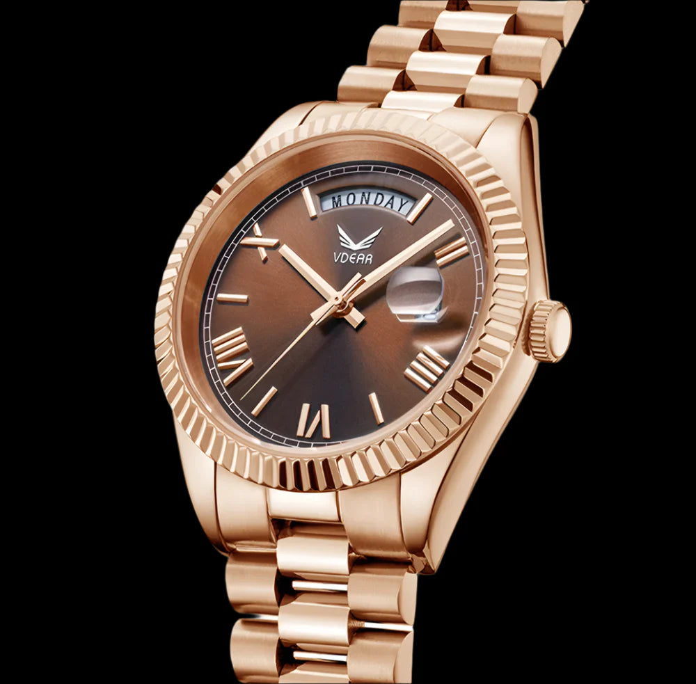 Calendar Quartz watch, Roma Number Dial Men Wristwatch