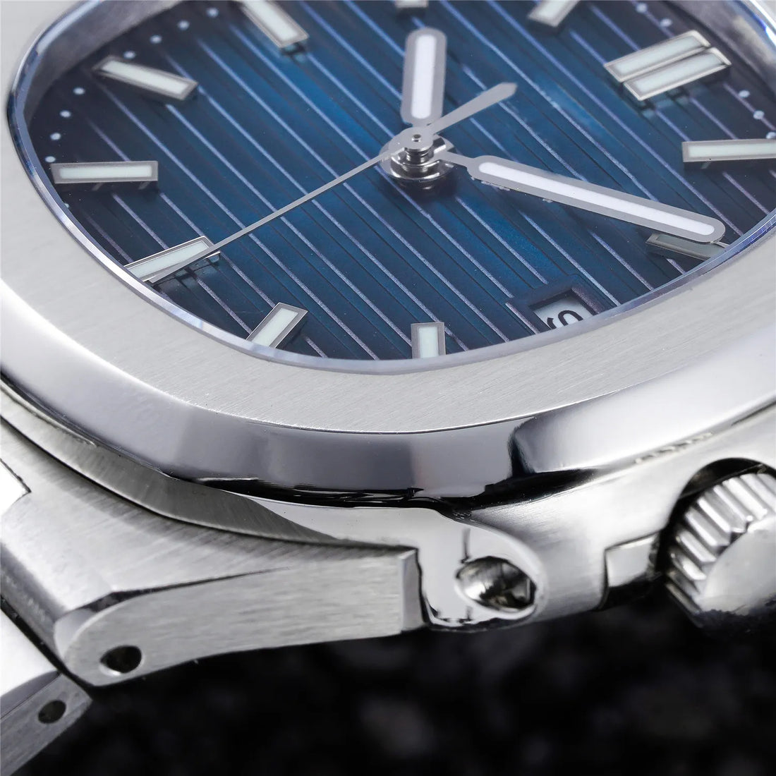 Men’s 316L Stainless Steel Watch – Navy Blue Dial, High Quality