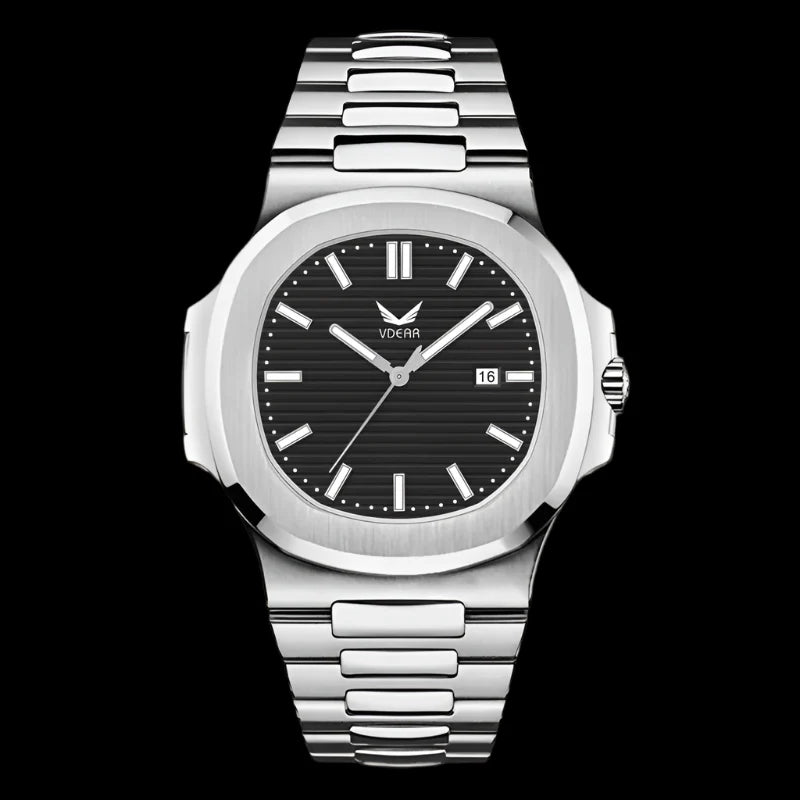 Men’s 316L Stainless Steel Watch – Navy Blue Dial, High Quality