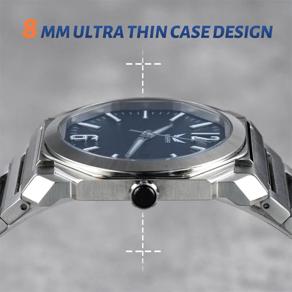 Vdear Men's Ultra-Thin Business Watch – Waterproof & Luminous