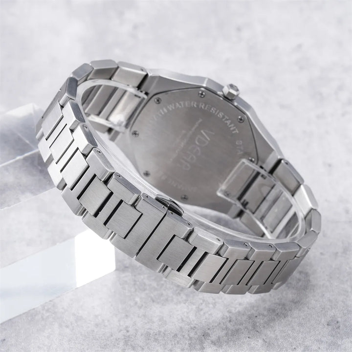 Vdear Men's Ultra-Thin Quartz Watch – Gradient Dial, Luminous Hands, Date Display