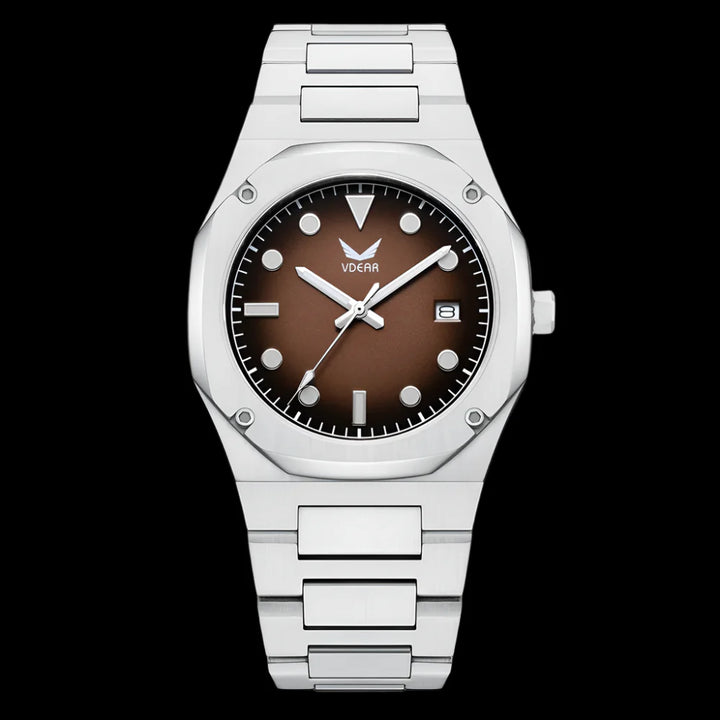 Vdear Men's Ultra-Thin Quartz Watch – Gradient Dial, Luminous Hands, Date Display